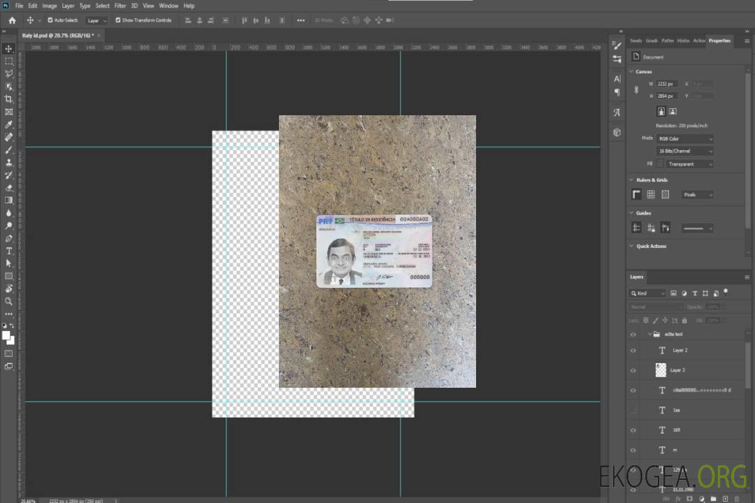 Permis de séjour au Portugal photolook AVANT template
